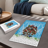New Zealand Birds Christmas Puzzle Pohutukawa Xmas Tree