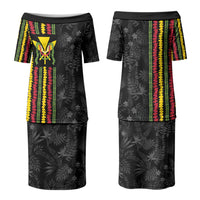 Hawaii Lei Kanaka Maoli Flag Family Matching Puletasi and Hawaiian Shirt Tropical Vibes