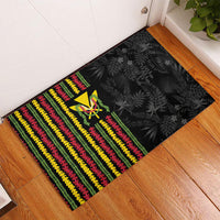 Hawaii Lei Kanaka Maoli Flag Rubber Doormat Tropical Vibes