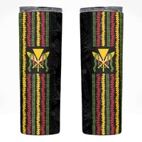 Hawaii Lei Kanaka Maoli Flag Skinny Tumbler Tropical Vibes