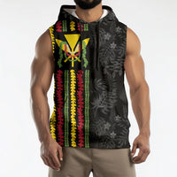 Hawaii Lei Kanaka Maoli Flag Sleeveless Hoodie Tropical Vibes
