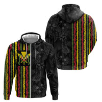 Hawaii Lei Kanaka Maoli Flag Zip Hoodie Tropical Vibes