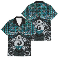 New Zealand Maori Family Matching Long Sleeve Bodycon Dress and Hawaiian Shirt Poutama Pikorua - Single Twist Paua Shell