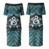 New Zealand Maori Family Matching Puletasi and Hawaiian Shirt Poutama Pikorua - Single Twist Paua Shell