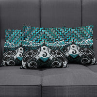 New Zealand Maori Pillow Cover Poutama Pikorua - Single Twist Paua Shell