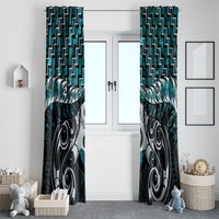 New Zealand Maori Window Curtain Poutama Pikorua - Single Twist Paua Shell