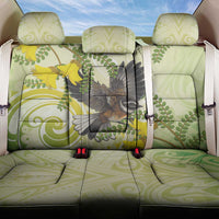 New Zealand Piwakawaka Fantail Bird Back Car Seat Cover With Kowhai Flowers LT05 One Size Green - Polynesian Pride