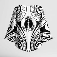 New Caledonia Day Kimono Sleeve Blouse Polynesian Curves White Color LT05 - Polynesian Pride