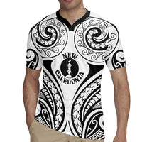 New Caledonia Day Rugby Jersey Polynesian Curves White Color LT05 - Polynesian Pride