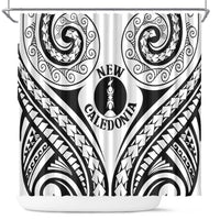 New Caledonia Day Shower Curtain Polynesian Curves White Color LT05 White - Polynesian Pride
