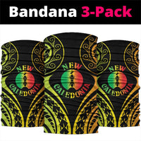 New Caledonia Day Neck Gaiter Polynesian Curves Reggae Color LT05