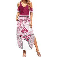 Adi Cakobau School Summer Maxi Dress 75th Anniversary LT05 Women Pink - Polynesian Pride