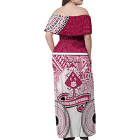 Personalized Adi Cakobau School Family Matching Off Shoulder Maxi Dress and Hawaiian Shirt With Fijian Tapa Pattern LT05 - Polynesian Pride