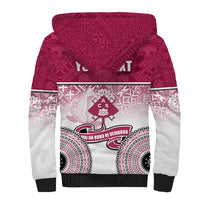 Personalized Adi Cakobau School Sherpa Hoodie With Fijian Tapa Pattern LT05 - Polynesian Pride