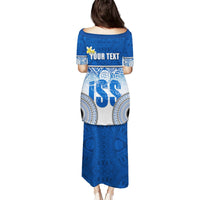 Personalized International School Suva Puletasi With Fijian Tapa Pattern LT05 - Polynesian Pride