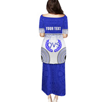 Personalized Queen Victoria School Puletasi With Fijian Tapa Pattern LT05 - Polynesian Pride
