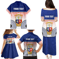 Personalized Marist Brothers High School Family Matching Puletasi Dress and Hawaiian Shirt With Fijian Tapa Pattern LT05 - Polynesian Pride