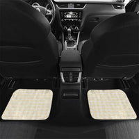 Hawaii Palaka Car Mats Yellow Tribal Pattern With Tropical Flowers - Polynesian Pride