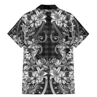 Hawaii Palaka Family Matching Mermaid Dress and Hawaiian Shirt Black Tribal Pattern With Tropical Flowers LT05 - Polynesian Pride
