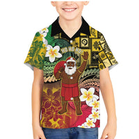 Vanuatu Christmas Family Matching Mermaid Dress and Hawaiian Shirt Ni-Van Santa Retro Style LT05 Son's Shirt Colorful - Polynesian Pride