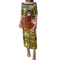 Vanuatu Christmas Family Matching Puletasi and Hawaiian Shirt Ni-Van Santa Retro Style - Polynesian Pride