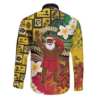 Vanuatu Christmas Family Matching Short Sleeve Bodycon Dress and Hawaiian Shirt Ni-Van Santa Retro Style LT05 - Polynesian Pride
