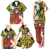 Vanuatu Christmas Family Matching Tank Maxi Dress and Hawaiian Shirt Ni-Van Santa Retro Style LT05 - Polynesian Pride