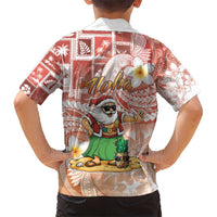 Hawaii Mele Kalikimaka Hawaiian Shirt Hula Santa Retro Style Red - Polynesian Pride