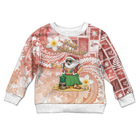 Hawaii Mele Kalikimaka Kid Ugly Christmas Sweater Hula Santa Retro Style Red LT05 Kid Red - Polynesian Pride
