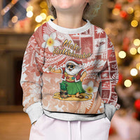 Hawaii Mele Kalikimaka Kid Ugly Christmas Sweater Hula Santa Retro Style Red LT05 - Polynesian Pride