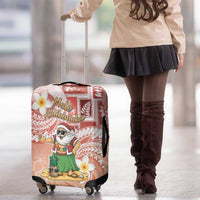 Hawaii Mele Kalikimaka Luggage Cover Hula Santa Retro Style Red LT05 - Polynesian Pride