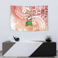 Hawaii Mele Kalikimaka Tapestry Hula Santa Retro Style Red LT05 - Polynesian Pride
