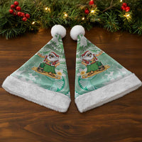 Hawaii Mele Kalikimaka Christmas Santa Hat Hula Santa Retro Style Green LT05 - Polynesian Pride