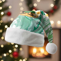 Hawaii Mele Kalikimaka Christmas Santa Hat Hula Santa Retro Style Green LT05 Without Fur Green - Polynesian Pride