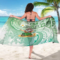 Hawaii Mele Kalikimaka Sarong Hula Santa Retro Style Green - Polynesian Pride