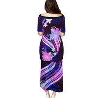 Galaxy Polynesian Pattern With Tropical Flowers Puletasi LT05 - Polynesian Pride