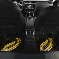 Gold Polynesian Pattern With Tropical Flowers Car Mats LT05 - Polynesian Pride