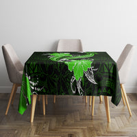 Green Polynesian Pattern With Tropical Flowers Tablecloth LT05 - Polynesian Pride
