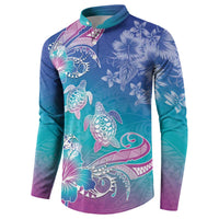 Polynesia Sea Turtle Couple Button Sweatshirt Love Is Life