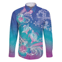Polynesia Sea Turtle Couple Family Matching Puletasi and Hawaiian Shirt Love Is Life