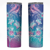 Polynesia Sea Turtle Couple Skinny Tumbler Love Is Life LT05 Blue - Polynesian Pride