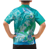 Polynesia Sea Turtle Couple Family Matching Mermaid Dress and Hawaiian Shirt I Am Turtley In Love With You LT05 - Polynesian Pride