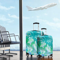Polynesia Sea Turtle Couple Luggage Cover I Am Turtley In Love With You