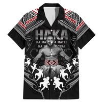 New Zealand Aotearoa Family Matching Mermaid Dress and Hawaiian Shirt Traditional Kapa Haka LT05 Dad's Shirt - Short Sleeve Black - Polynesian Pride
