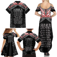 New Zealand Aotearoa Family Matching Summer Maxi Dress and Hawaiian Shirt Traditional Kapa Haka LT05 - Polynesian Pride