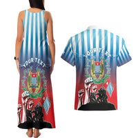 Personalised Free West Papua Couples Matching Tank Maxi Dress and Hawaiian Shirt One People One Soul Unique Style - Polynesian Pride