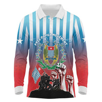 Personalised Free West Papua Long Sleeve Polo Shirt One People One Soul Unique Style - Polynesian Pride