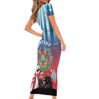 Personalised Free West Papua Short Sleeve Bodycon Dress One People One Soul Unique Style - Polynesian Pride
