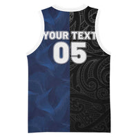 France And New Zealand Rugby Basketball Jersey - Les Bleus Rooster With Maori Tiki LT05 - Polynesian Pride
