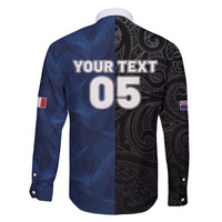 France And New Zealand Rugby Custom Family Matching Short Sleeve Bodycon Dress and Hawaiian Shirt Les Bleus Rooster With Maori Tiki LT05 - Polynesian Pride